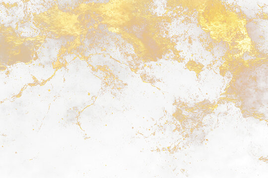 Abstract gold splash on Transparent background.