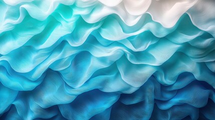 Obraz premium Abstract Textile Waves in Blue and White Tones for Background Use