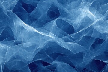 Dynamic flow of ethereal blue textures abstract art digital design contemporary space aerial perspective visual harmony