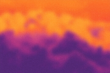Orange and Purple Gradient Cloudy Texture Background.