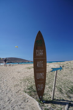 Prasonisi beach is a famous kitesurf and watersports destination