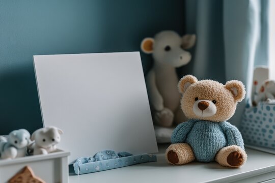 Child’s playtime setup cozy room decor image warm ambiance close-up childhood memories