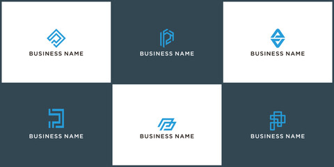 Innovative geometric style letter P logo for contemporary businesses and creative agencies.
