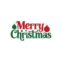 Naklejka premium Merry Christmas lettering typography winter holiday design and color gift, snowflakes, snow, Vector illustration.
