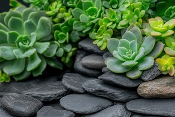 Fototapeta premium Stylish DIY Succulent Gardening Ideas for Small Spaces Transform Tiny Areas into Lush Green Oases with Creative Container Designs and Simple Succulent Propagation Techniques Explore Unique Small