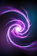 Fototapeta premium Illuminated Abstract Swirl of Purple Energy With Glowing Centerpiece
