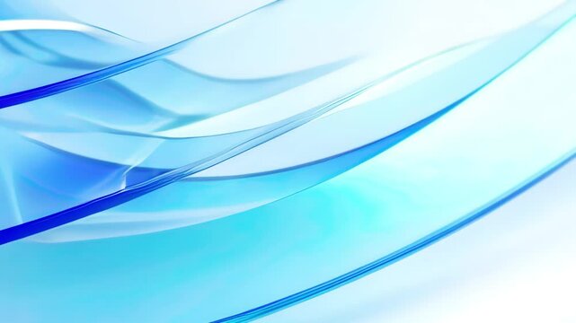 Minimalistic glass / plastic wavy elements animation