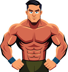 Fototapeta premium bodybuilder man vector