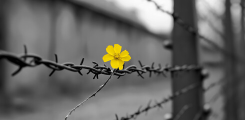 Filo spinato. Libertà. Giorno della memoria.