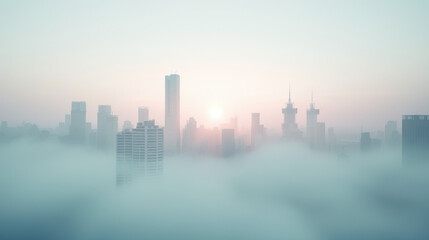 Fototapeta premium fog over city