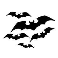 Fototapeta premium Silhouette Bat Flying
