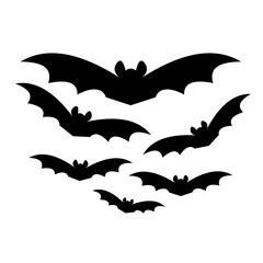 Naklejka premium Silhouette Bat Flying