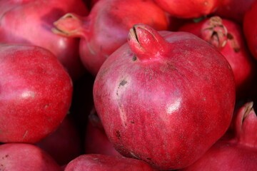 pomegranates on the market