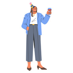 Businesswoman. Flat Vector Illustration