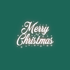 Merry Christmas Writing Typography