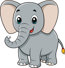 Naklejka premium cartoon elephant cartoon