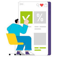 Business man. Flat Vector Illustration