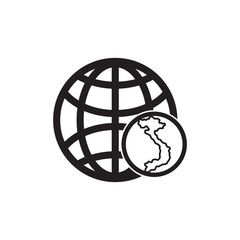 Vietnam map icon vector illustration symbol design
