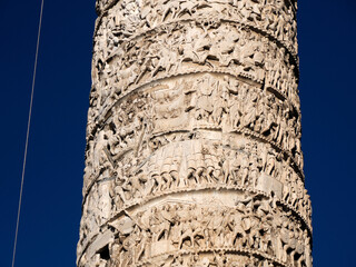 Column of Marcus Aurelius in Rome detail