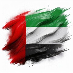 UAE Abstract Flag Design Transparent Background With AI Image