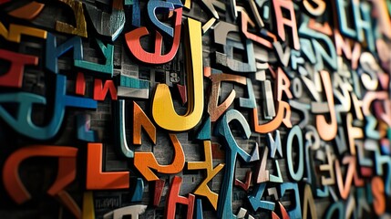 Fototapeta premium Abstract colorfull letter background