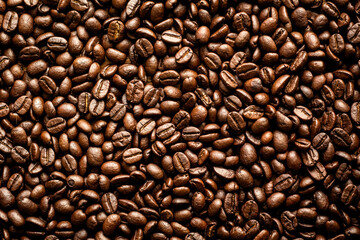 Roasted Coffee Beans background texture. 