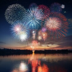 Fireworks Night Background