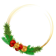christmas frame with holly berries © betania