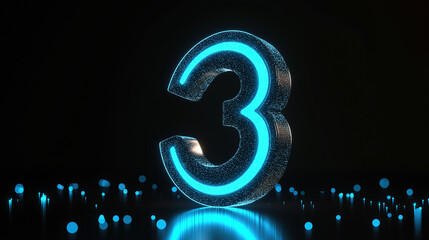 Naklejka premium blue halo of number 