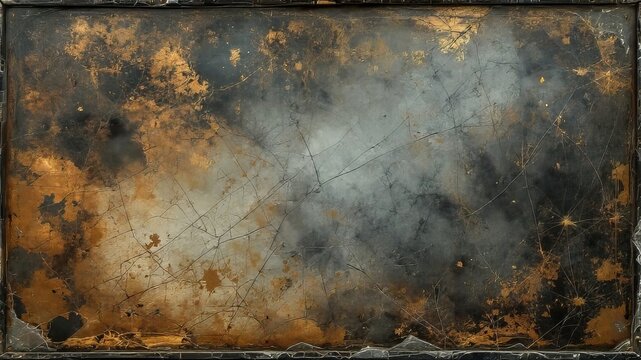 Overlayed antique daguerreotype on a vintage, blank grunge surface.