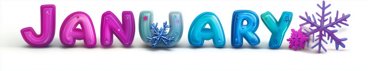 A whimsical and festive January Banner