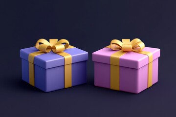 Gift boxes ready for celebration festive event digital art studio setting close-up view joyful concept
