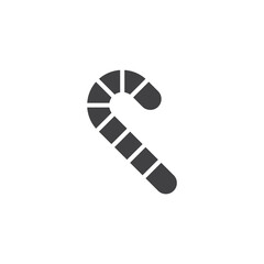 Striped candy cane vector icon