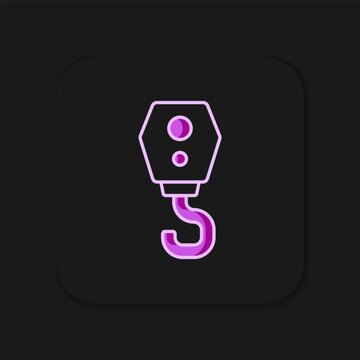 recommend clip art: Filled outline Crane hook icon isolated on black background. Industrial hook icon. Flat filled outline style with shadow. Vector