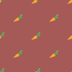 Seamless pattern with carrots on a colorful background.