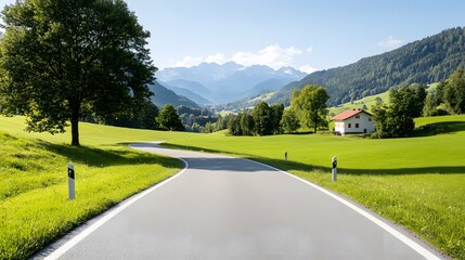 A road stretching into the distance through a lush green valley, symbolizing the journey of self-discovery and fresh starts