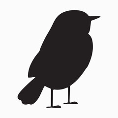 Fototapeta premium Flying birds silhouettes on white background. Vector illustration. isolated bird flying. tattoo design. 