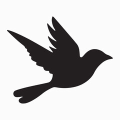 Flying birds silhouettes on white background. Vector illustration. isolated bird flying. tattoo design.
