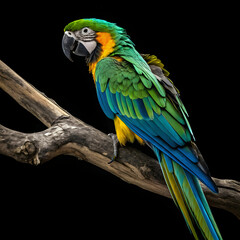 Obraz premium A vibrant, colorful parrot with striking feathers, showcasing bright hues
