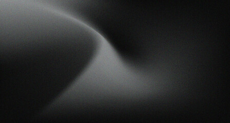 Monochrome dark gray silver white wave abstract background for design gradient. Noise rough grungy grain brushed metal 