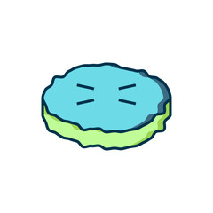 Filled outline Homemade pie icon isolated on white background. Flat filled outline style with shadow. Vector