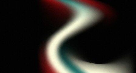 Elegant white red green  black grainy background abstract glowing color wave dark backdrop noise texture banner poster header design