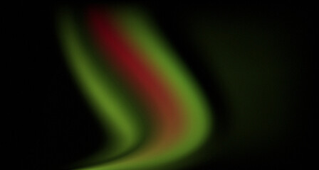Beautiful green red wave on black grainy background for design