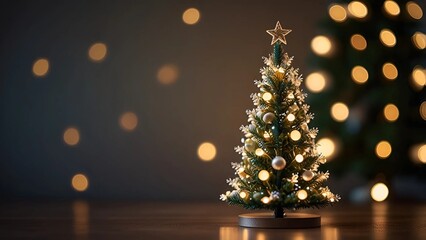 Christmas tree with light background