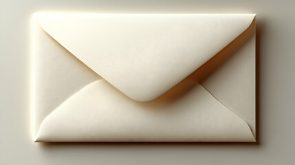 Closed off-white envelope on a light background.