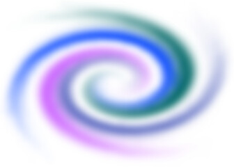 An abstract colorful transparent swirl shape spiral design element.