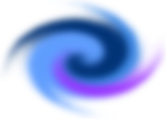 An abstract colorful transparent swirl shape spiral design element.