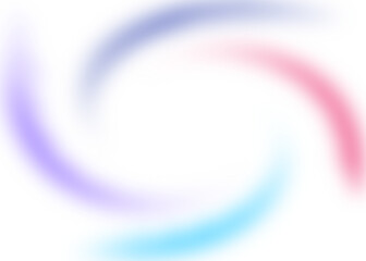 An abstract colorful transparent swirl shape spiral design element.