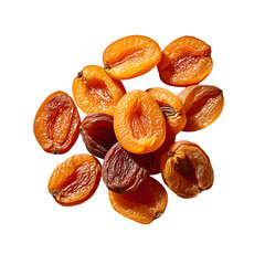 dried apricots on transparent background