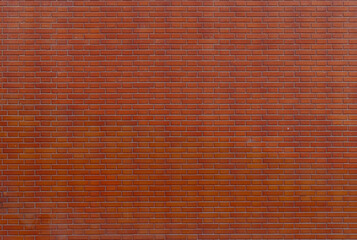 Wall background with detailed texture of rustic bricks in red tones